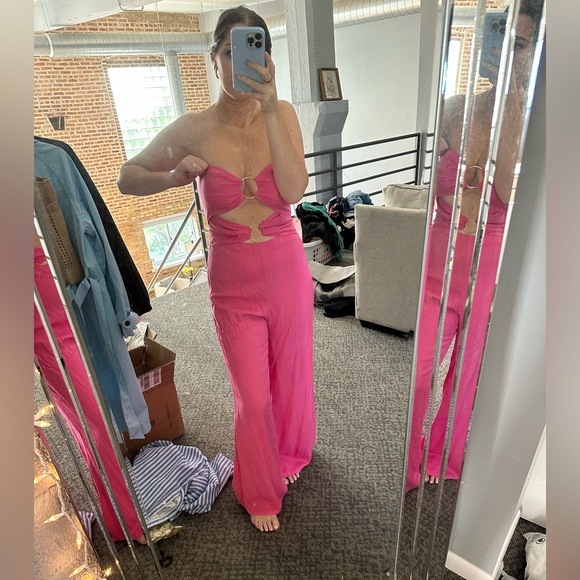 RUNAWAY ETTA JUMPSUIT - BUBBLEGUM - Picture 6 of 9